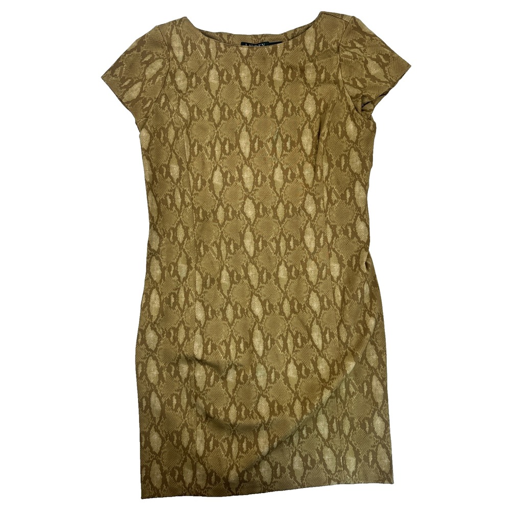 Ralph Lauren Dress Women's Size Large Animal Print Work Date Wedding